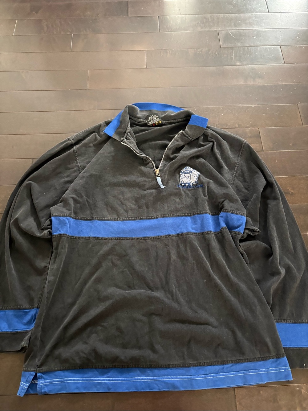Vintage Georgetown university quater zip shirt